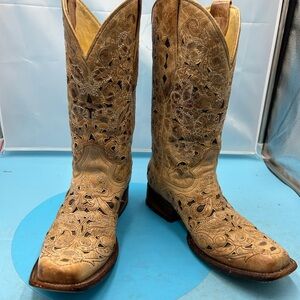 Corral women 7 inlay cowgirl boots A 2414